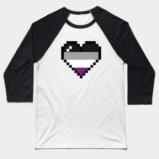 Asexual 8 bit heart Baseball T-Shirt